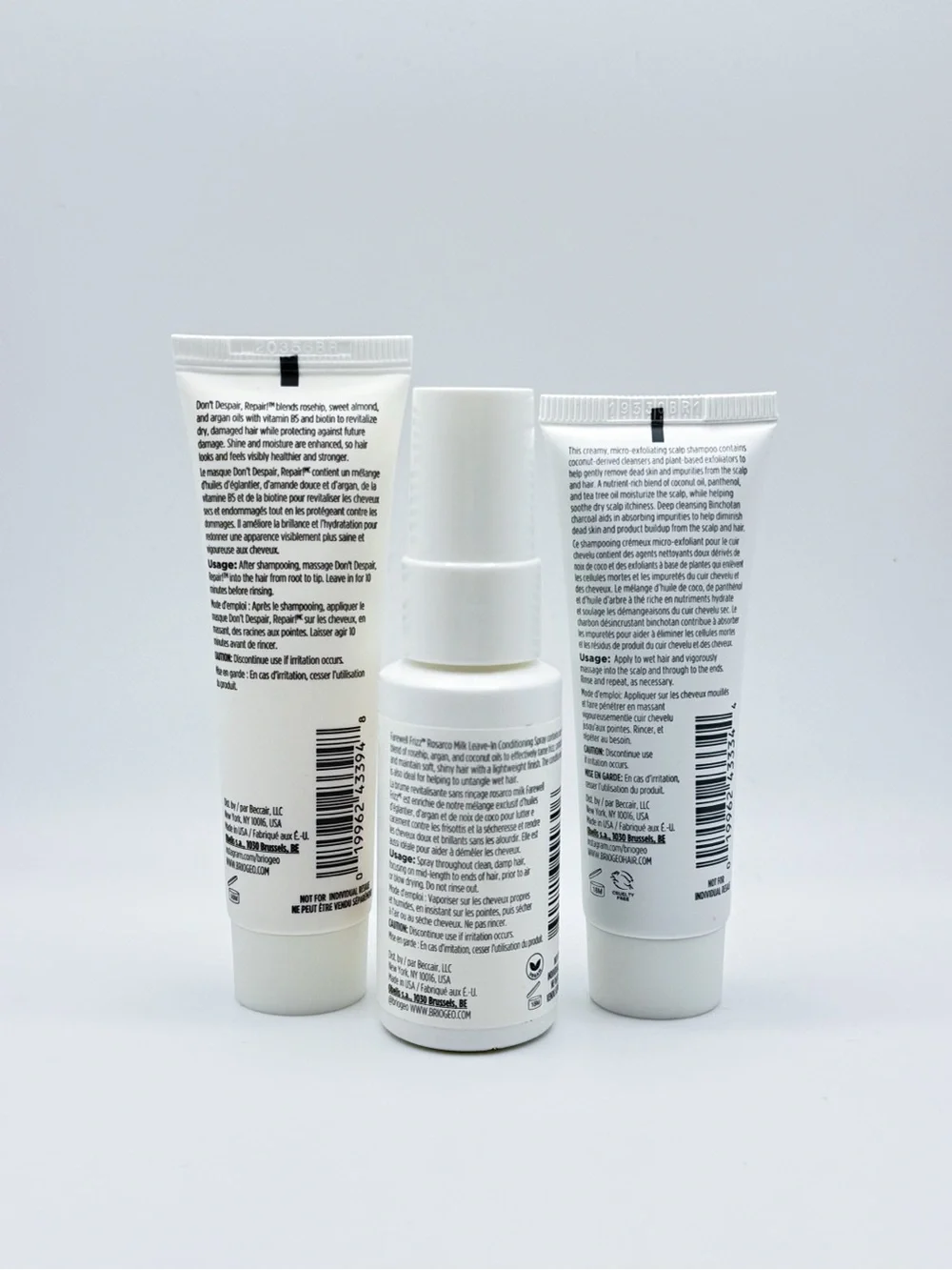 Briogeo Hair Care Travel Set Don't Despair Repair Scalp Revival Farewell Frizz